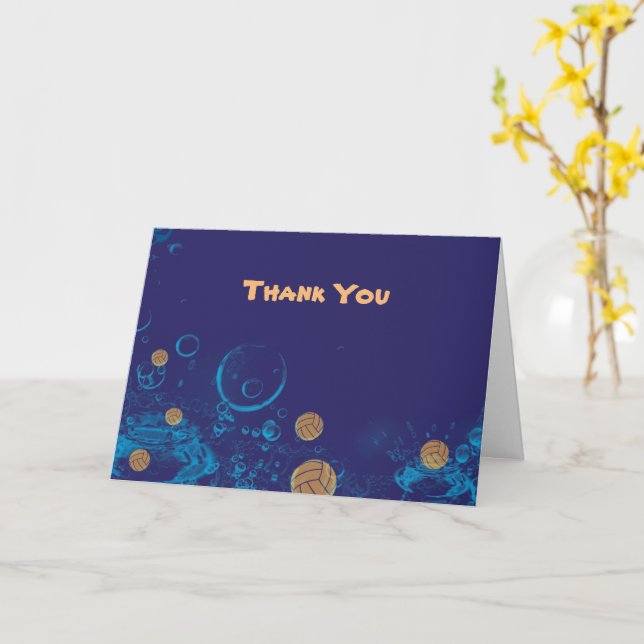 Tarjeta de agradecimiento de waterpolo (flor amarilla)