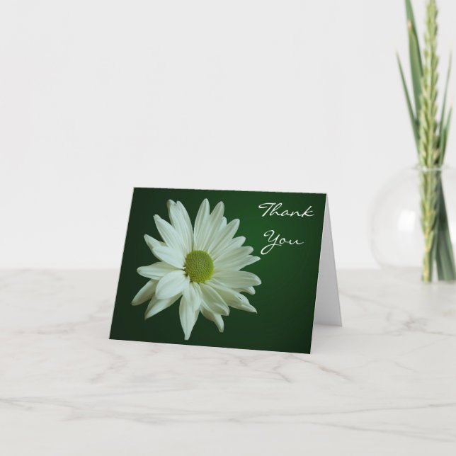 Tarjeta de agradecimiento de White Daisy (Anverso)