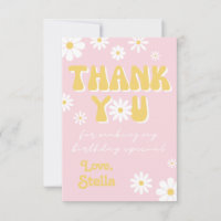 Tarjeta de agradecimiento de Wild Daisy | Flor sil