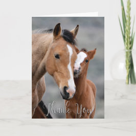 Tarjeta de agradecimiento de Wild Mare and Foal Ph