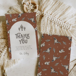 Tarjeta de agradecimiento de Wild West Baby Shower