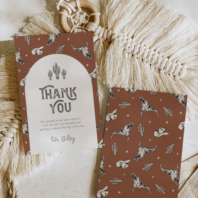 Tarjeta de agradecimiento de Wild West Baby Shower (Subido por el creador)