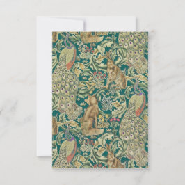 Tarjeta de agradecimiento de William Morris "Fores