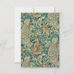 Tarjeta de agradecimiento de William Morris "Fores
