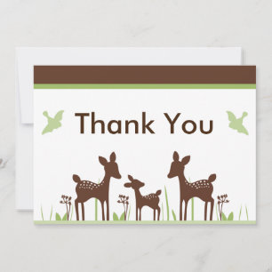 Tarjeta de agradecimiento de Willow Deer Baby Show