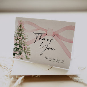 Tarjeta de agradecimiento de Winter Bow