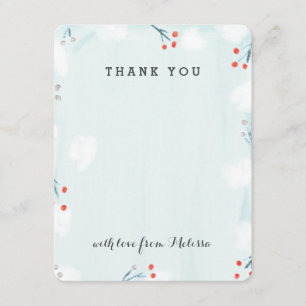 Tarjeta de agradecimiento de Winter Wonderland Bab