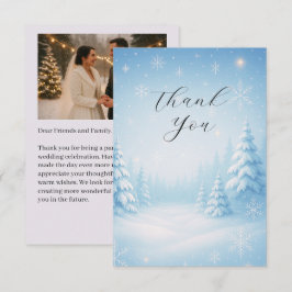 Tarjeta de agradecimiento de Winter Wonderland Bod