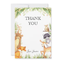 Tarjeta de agradecimiento de Woodland