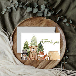 Tarjeta de agradecimiento de Woodland Animal Baby 