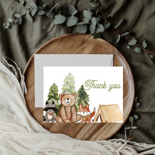 Tarjeta de agradecimiento de Woodland Animal Baby