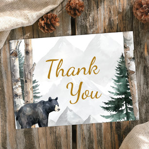 Tarjeta de agradecimiento de Woodland Bear Adventu