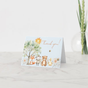 Tarjeta de agradecimiento de Woodland Wildlife Bab