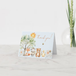 Tarjeta de agradecimiento de Woodland Wildlife Bab