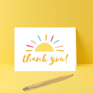 Tarjeta de agradecimiento de Yellow Sunshine