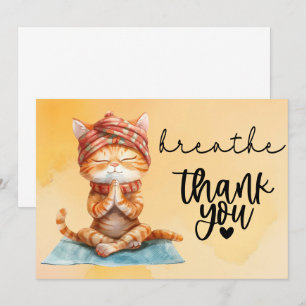 Tarjeta de agradecimiento de Yoga de Gato para ama