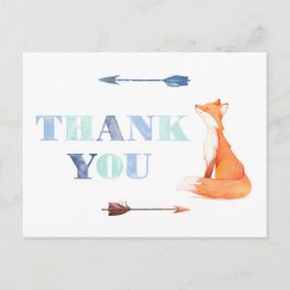 tarjeta de agradecimiento de zorro, tarjeta de agr
