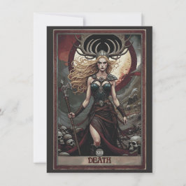 Tarjeta De Agradecimiento Death Tarot Art Flat Thank You Card