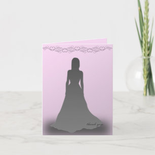 Tarjeta De Agradecimiento Debutante en Silhouette Gracias