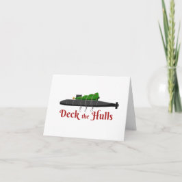 Tarjeta De Agradecimiento Deck the Hulls - SubChristmas Tree Card