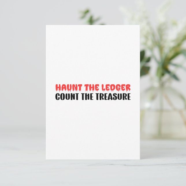 Tarjeta De Agradecimiento Declaración divertida de Halloween (Anverso de pie)