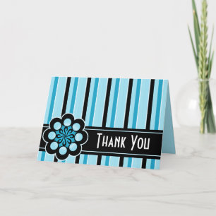 Tarjeta De Agradecimiento Deco retro le agradece cardar el azul