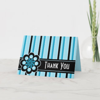 Tarjeta De Agradecimiento Deco retro le agradece cardar el azul