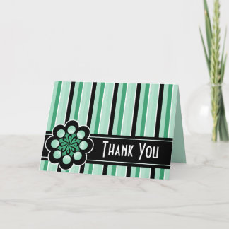 Tarjeta De Agradecimiento Deco retro le agradece cardar verde menta