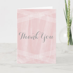 Tarjeta De Agradecimiento Decoración de acuarela rosa Gracias