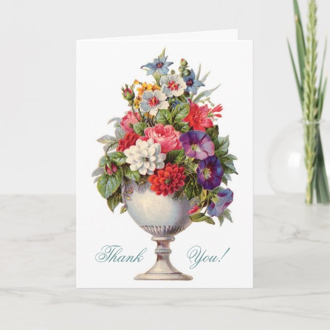 Tarjeta De Agradecimiento Decoración floral ~ Gracias (Anverso)