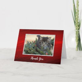 Tarjeta De Agradecimiento Decoraciones navideñas gatitas Foto
