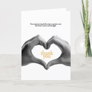 Tarjeta De Agradecimiento Dedicación inquebrantable a la atención al pacient