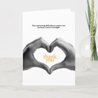 Tarjeta De Agradecimiento Dedicación inquebrantable a la atención al pacient