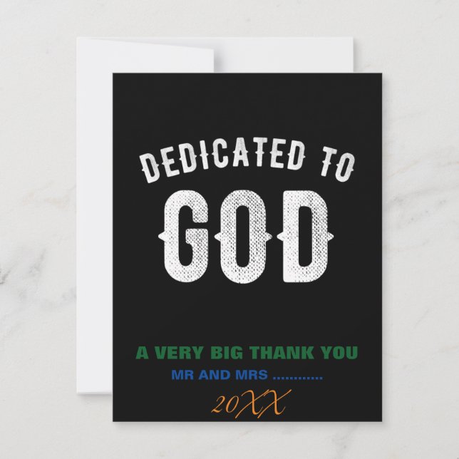 TARJETA DE AGRADECIMIENTO DEDICADO A DIOS PERSONALIZABLE GUAY TEXTO BLANCO (Anverso)