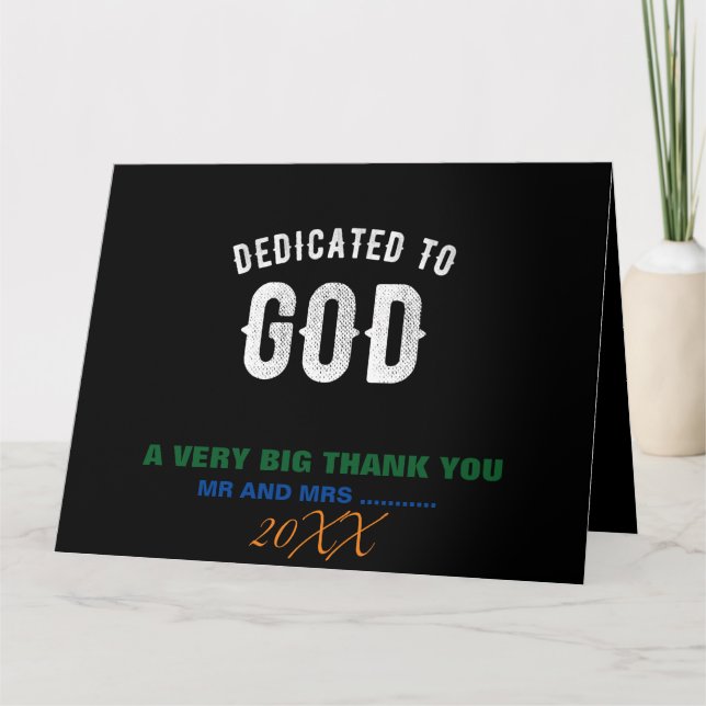TARJETA DE AGRADECIMIENTO DEDICADO A DIOS PERSONALIZABLE GUAY TEXTO BLANCO (Anverso)