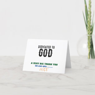 TARJETA DE AGRADECIMIENTO DEDICADO A DIOS PERSONALIZABLE GUAY TEXTO NEGRO