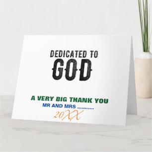 TARJETA DE AGRADECIMIENTO DEDICADO A DIOS PERSONALIZABLE GUAY TEXTO NEGRO