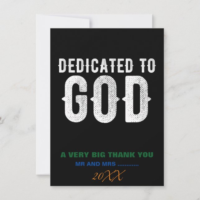 TARJETA DE AGRADECIMIENTO DEDICADO A DIOS TEXTO BLANCO PERSONALIZABLE GENIAL (Anverso)