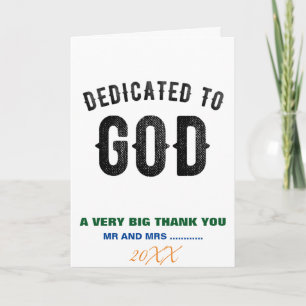 TARJETA DE AGRADECIMIENTO DEDICADO A DIOS TEXTO NEGRO PERSONALIZABLE GENIAL