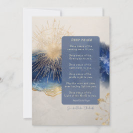 Tarjeta De Agradecimiento Deep Peace Irish / Antigua bendición gaélica