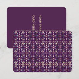 Tarjeta De Agradecimiento Deep Purple y Terroso Abstracto Geométrico