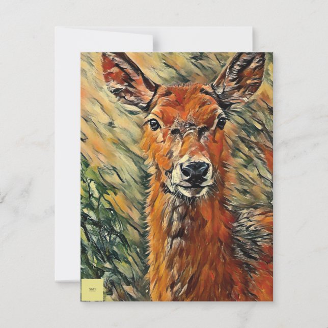 Tarjeta De Agradecimiento Deer Christmas greeting card (Anverso)