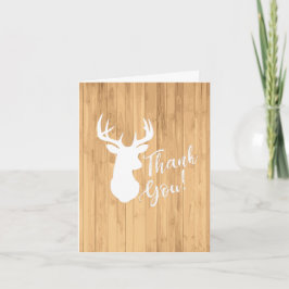 Tarjeta De Agradecimiento Deer Hunting Lodge Baby Shower Antlers