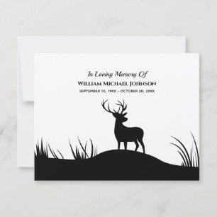 Tarjeta De Agradecimiento Deer in Love Memory Recuerden Memorial funeral