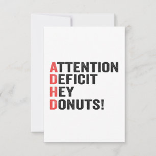Tarjeta De Agradecimiento Déficit de Atención Hey Donuts Tdah Neurodiversida