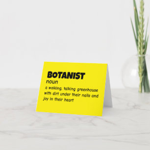 Tarjeta De Agradecimiento Definición de humor biólogo vegetal