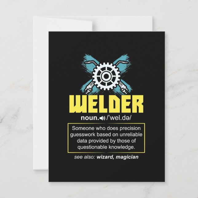 Tarjeta De Agradecimiento Definición de soldadura (Anverso)