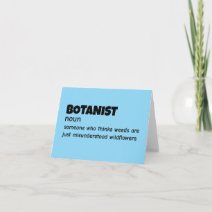 Tarjeta De Agradecimiento Definición divertida de Botany Nerd