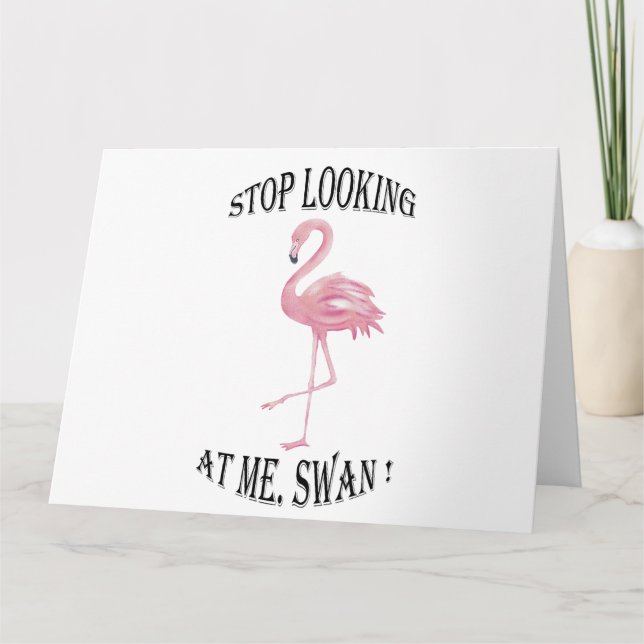 Tarjeta De Agradecimiento Deja de mirarme a Swan (Anverso)