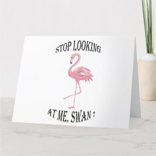 Tarjeta De Agradecimiento Deja de mirarme a Swan